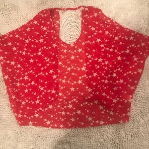 Open shoulder star shirt